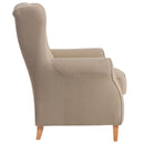 Fauteuil à oreilles Max Winzer Lorris sable