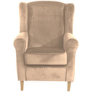 Fauteuil à oreilles Max Winzer Lorris sable