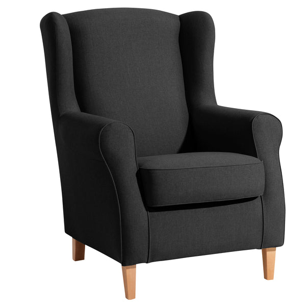 Max Winzer wingback chair Lorris black