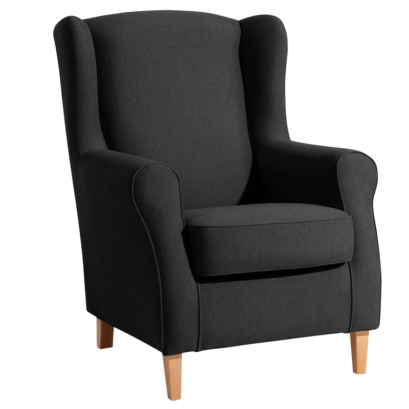 Max Winzer wingback chair Lorris black