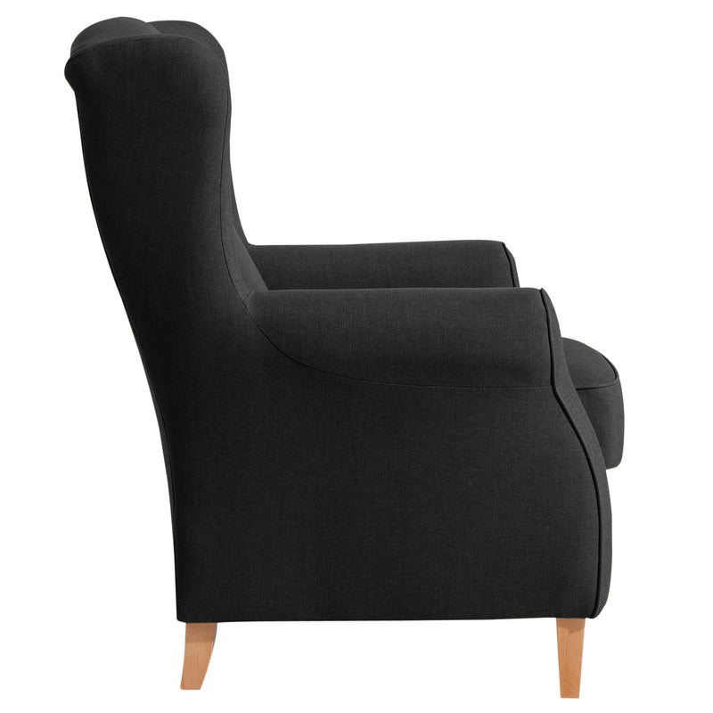 Max Winzer wingback chair Lorris black