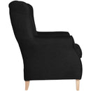 Fauteuil à oreilles Lorris noir de Max Winzer