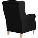 Fauteuil à oreilles Lorris noir de Max Winzer