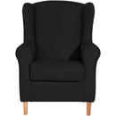 Fauteuil à oreilles Lorris noir de Max Winzer