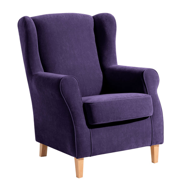 Max Winzer wingback chair Lorris purple