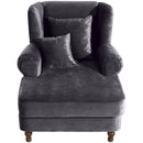 Max Winzer Big armchair including 2 decorative cushions 55x55cm + 40x40cm Mareille anthracite