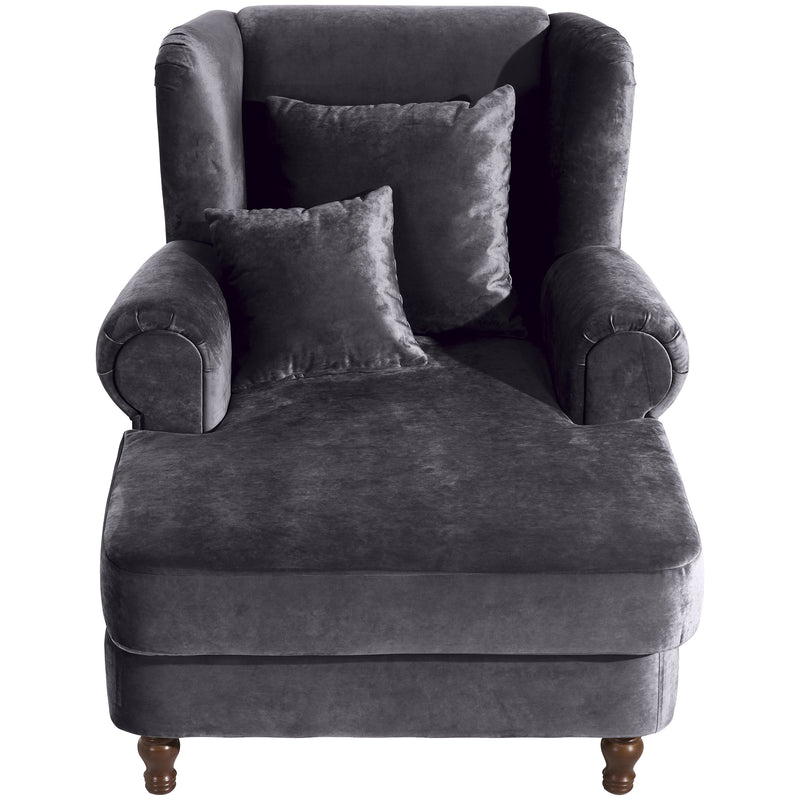 Max Winzer Big-Sessel inkl. 2x Zierkissen 55x55cm + 40x40cm Mareille anthrazit