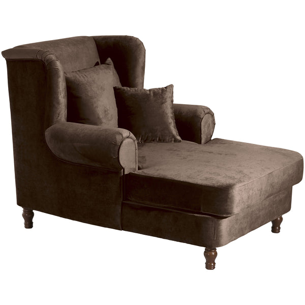 Max Winzer Big armchair including 2 decorative cushions 55x55cm + 40x40cm Mareille brown