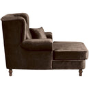 Fauteuil Max Winzer Big comprenant 2x coussins décoratifs 55x55cm + 40x40cm Mareille marron