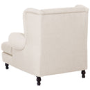 Fauteuil Max Winzer Big comprenant 2x coussins décoratifs 55x55cm + 40x40cm Mareille crème
