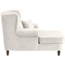 Fauteuil Max Winzer Big comprenant 2x coussins décoratifs 55x55cm + 40x40cm Mareille crème