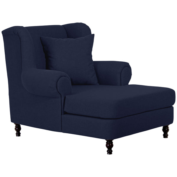 Max Winzer Big armchair including 2 decorative cushions 55x55cm + 40x40cm Mareille dark blue