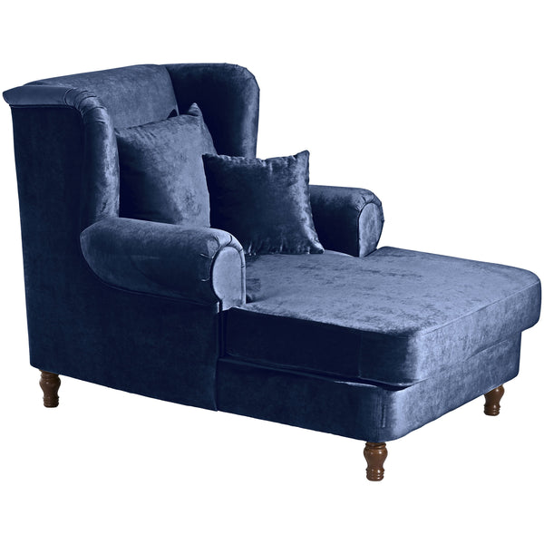Max Winzer Big armchair including 2 decorative cushions 55x55cm + 40x40cm Mareille dark blue