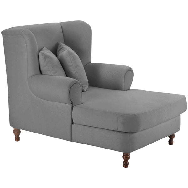 Max Winzer Big armchair including 2 decorative cushions 55x55cm + 40x40cm Mareille grey