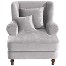 Max Winzer Big armchair including 2 decorative cushions 55x55cm + 40x40cm Mareille light grey