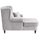 Max Winzer Big armchair including 2 decorative cushions 55x55cm + 40x40cm Mareille light grey
