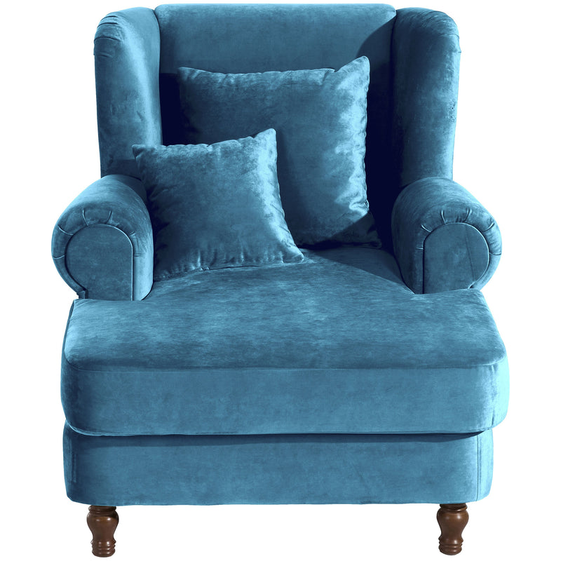 Max Winzer Big armchair including 2 decorative cushions 55x55cm + 40x40cm Mareille petrol