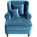 Fauteuil Max Winzer Big comprenant 2 coussins décoratifs 55x55cm + 40x40cm Mareille pétrole