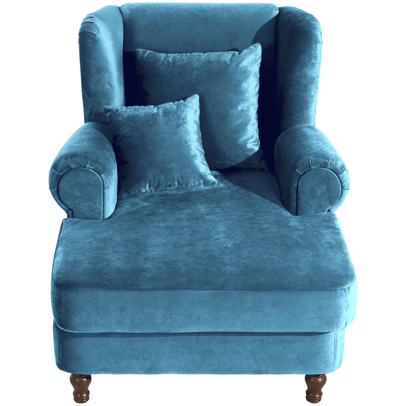 Max Winzer Big armchair including 2 decorative cushions 55x55cm + 40x40cm Mareille petrol