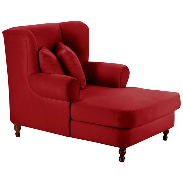 Max Winzer Big armchair including 2 decorative cushions 55x55cm + 40x40cm Mareille red