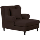 Fauteuil Max Winzer Big comprenant 2x coussins décoratifs 55x55cm + 40x40cm Mareille chocolat
