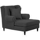 Max Winzer Big Armchair incl. 2x decorative cushions 55x55cm + 40x40cm Mareille black