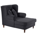 Fauteuil Max Winzer Big comprenant 2x coussins décoratifs 55x55cm + 40x40cm Mareille noir