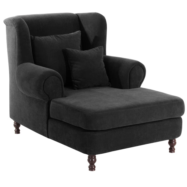 Max Winzer Big Armchair incl. 2x decorative cushions 55x55cm + 40x40cm Mareille black
