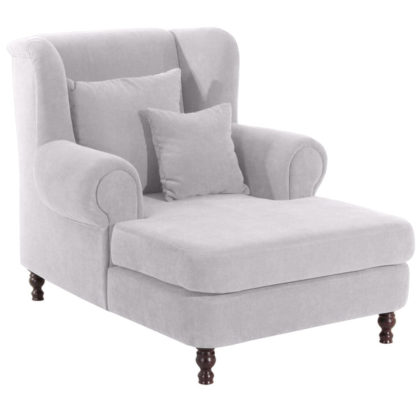 Max Winzer Big armchair including 2 decorative cushions 55x55cm + 40x40cm Mareille silver