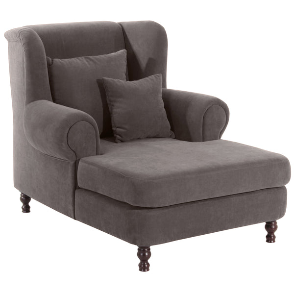 Max Winzer Big armchair including 2 decorative cushions 55x55cm + 40x40cm Mareille stone
