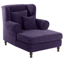 Fauteuil Max Winzer Big comprenant 2x coussins décoratifs 55x55cm + 40x40cm Mareille violet