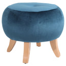 Tabouret Max Winzer Medina pétrole avec boutons jaunes