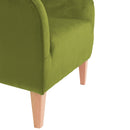 Fauteuil Max Winzer Medina olive avec boutons jaunes