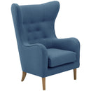 Fauteuil à oreilles Miriam bleu de Max Winzer