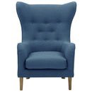 Fauteuil à oreilles Miriam bleu de Max Winzer