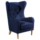 Fauteuil à oreilles Max Winzer Miriam bleu foncé
