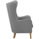 Fauteuil à oreilles Miriam de Max Winzer gris clair