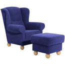 Fauteuil à oreilles Max Winzer Monarch bleu
