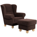 Fauteuil à oreilles Max Winzer Monarch marron