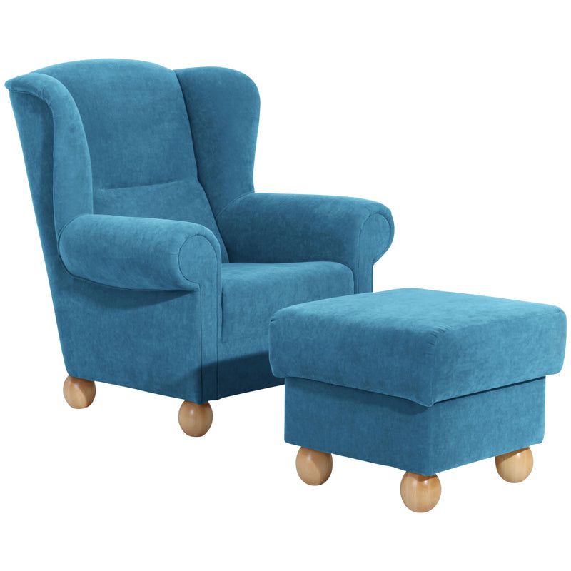 Max Winzer Ohrenbackensessel Monarch petrol