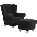Max Winzer wingback chair Monarch black