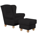 Max Winzer wingback chair Monarch black