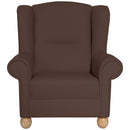 Fauteuil à oreilles Max Winzer Monarch marron