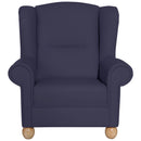 Fauteuil à oreilles Max Winzer Monarch bleu foncé
