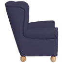 Fauteuil à oreilles Max Winzer Monarch bleu foncé