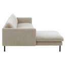 Chaise longue Max Winzer gauche avec canapé 2,5 places droite Nathan beige