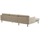 Chaise longue Max Winzer gauche avec canapé 2,5 places droite Nathan beige