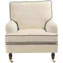 Max Winzer Sessel Passion creme mit dunkelblauen Keder