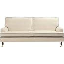 Canapé Max Winzer 3 places (2 parties) Crème Passion avec passepoil bleu foncé