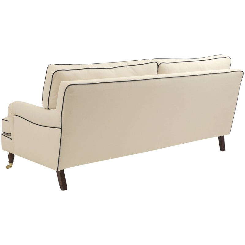 Max Winzer Sofa 3-Sitzer (2-geteilt) Passion creme mit dunkelblauen Keder